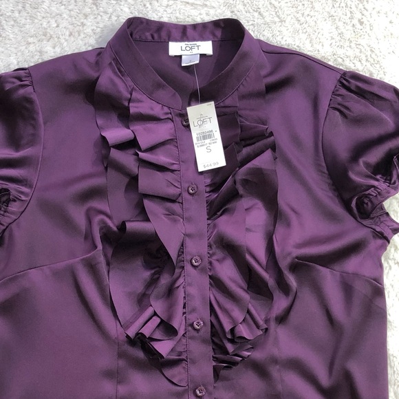 Ann Taylor Loft Satin Blouse - Picture 2 of 6